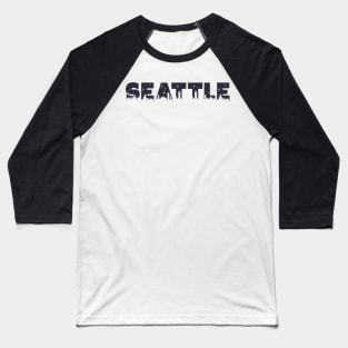 Seattle Cityscape Baseball T-Shirt